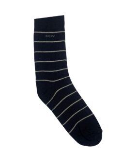 Crew Srtipes Long Socks Black - White
