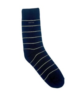 Crew Srtipes Long Socks Dark Blue - White