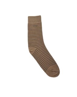 Crew Stripes Small Socks Beige - Dark Brown