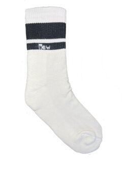Half Sports Socks - White / Black Free Size
