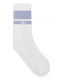 Half Sports Socks - White / Grey Free Size