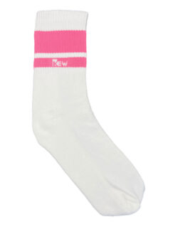 Half Sports Socks - White / Pink Free Size