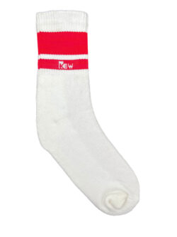 Half Sports Socks - White / Red Free Size