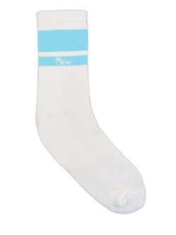 Half Sports Socks - White / Tiffany Blue Free Size