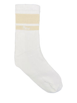 Half Sports Socks - White / Tan  Free Size