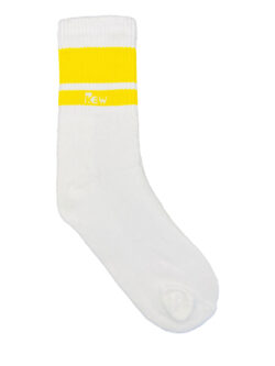 Half Sports Socks - White / Yellow Free Size