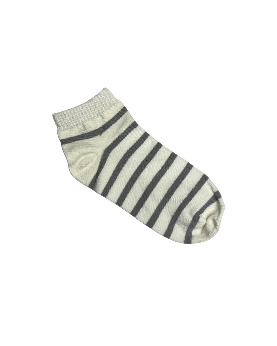 Ankel Stripes Socks - White / Dark Grey Free Size