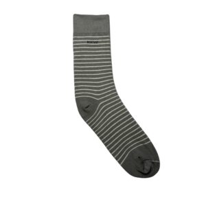 Crew Long Stripes Socks - Light Grey / White Free Size