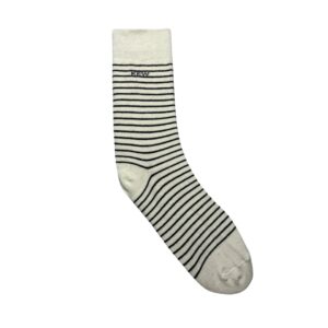 Crew Long Stripes Socks - White / Black Free Size
