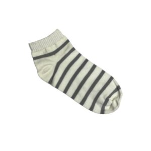 Ankel Stripes Socks - White / Dark Grey Free Size